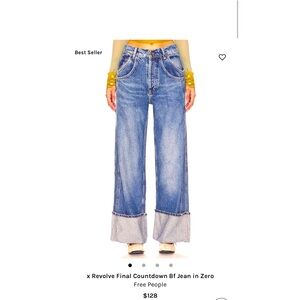 Free People cuffed Final Countdown Jeans in "Zero" Color - SZ 25